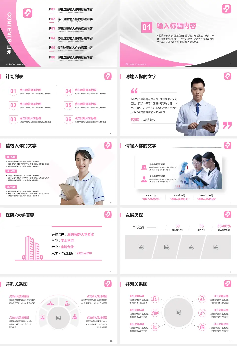 马鞍山市妇幼保健院医疗行业比赛专用PPT模板16:9格式幻灯片预览图2