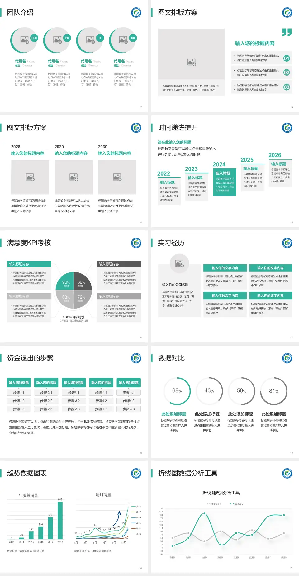 马鞍山市人民医院培训与教育PPT模板4:3格式幻灯片预览图3