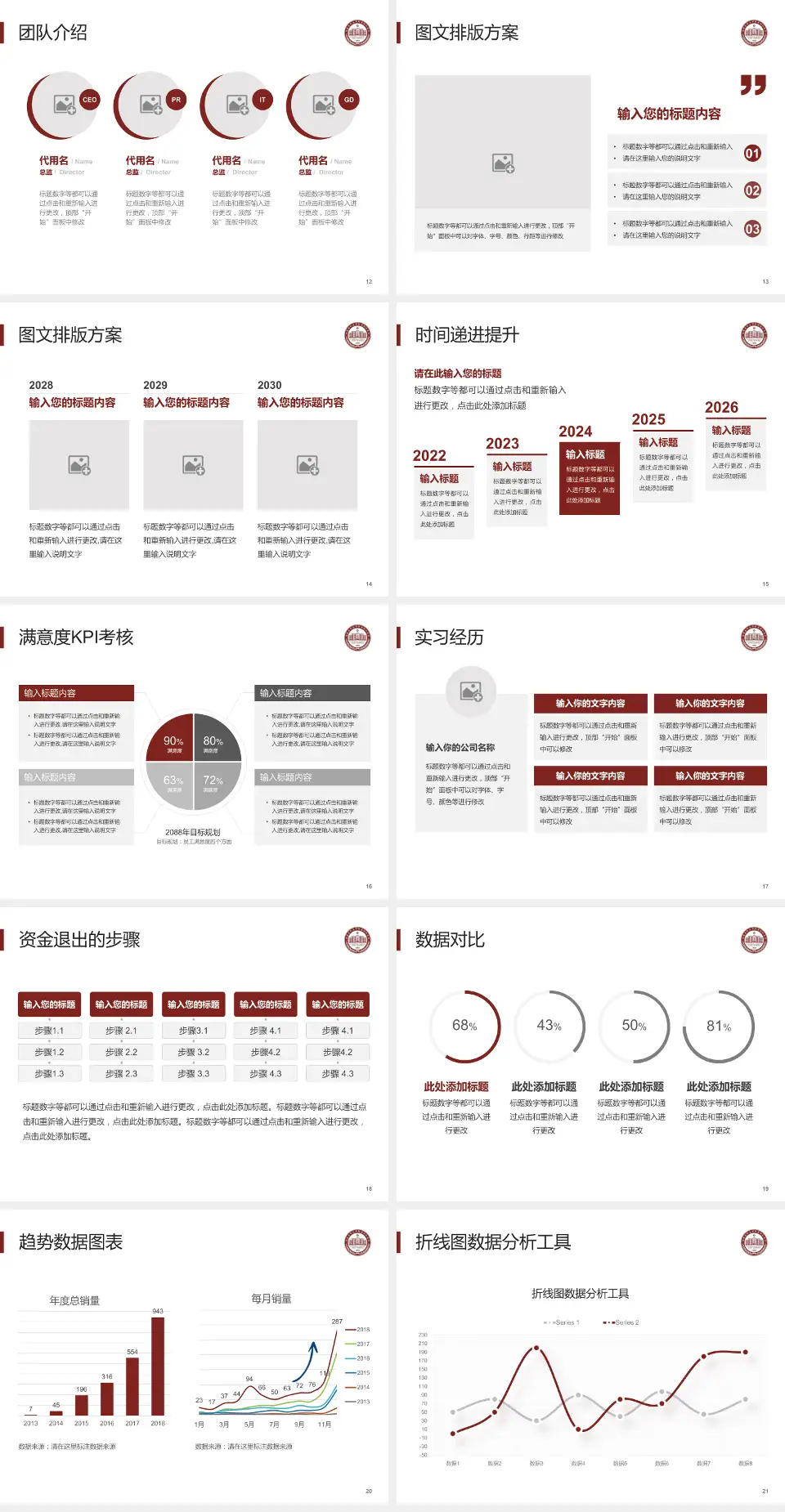 福建医科大学附属协和医院培训与教育PPT模板4:3格式幻灯片预览图3