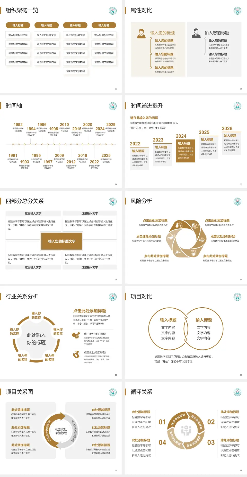 阜阳市中医医院医疗行业比赛专用PPT模板4:3格式幻灯片预览图4