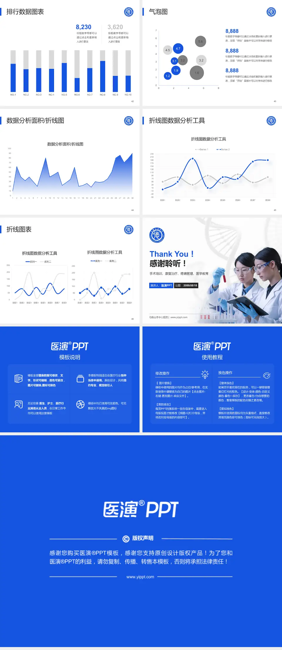 马鞍山市中心医院科研成果展示PPT模板4:3格式幻灯片预览图6