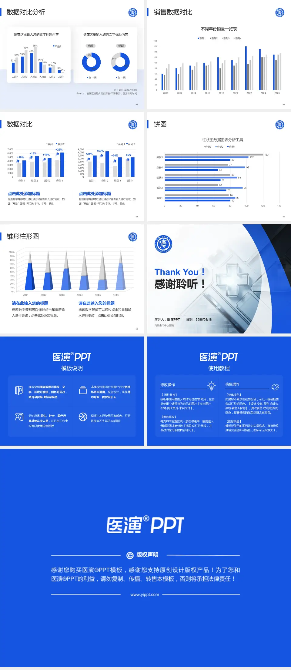 马鞍山市中心医院医疗行业比赛专用PPT模板4:3格式幻灯片预览图7