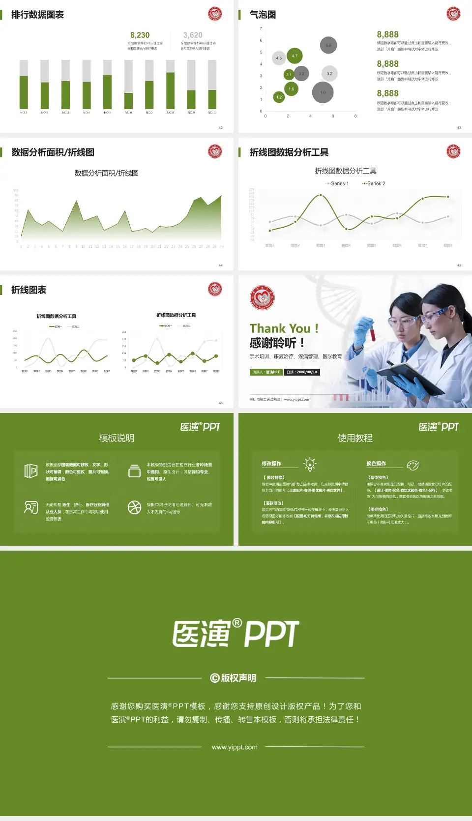 三明市第二医院东院科研成果展示PPT模板16:9格式幻灯片预览图6