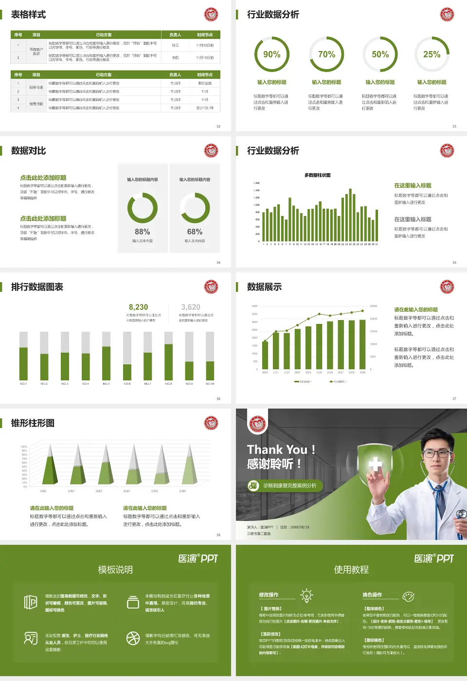 三明市第二医院医疗知识普及PPT模板16:9格式幻灯片预览图5