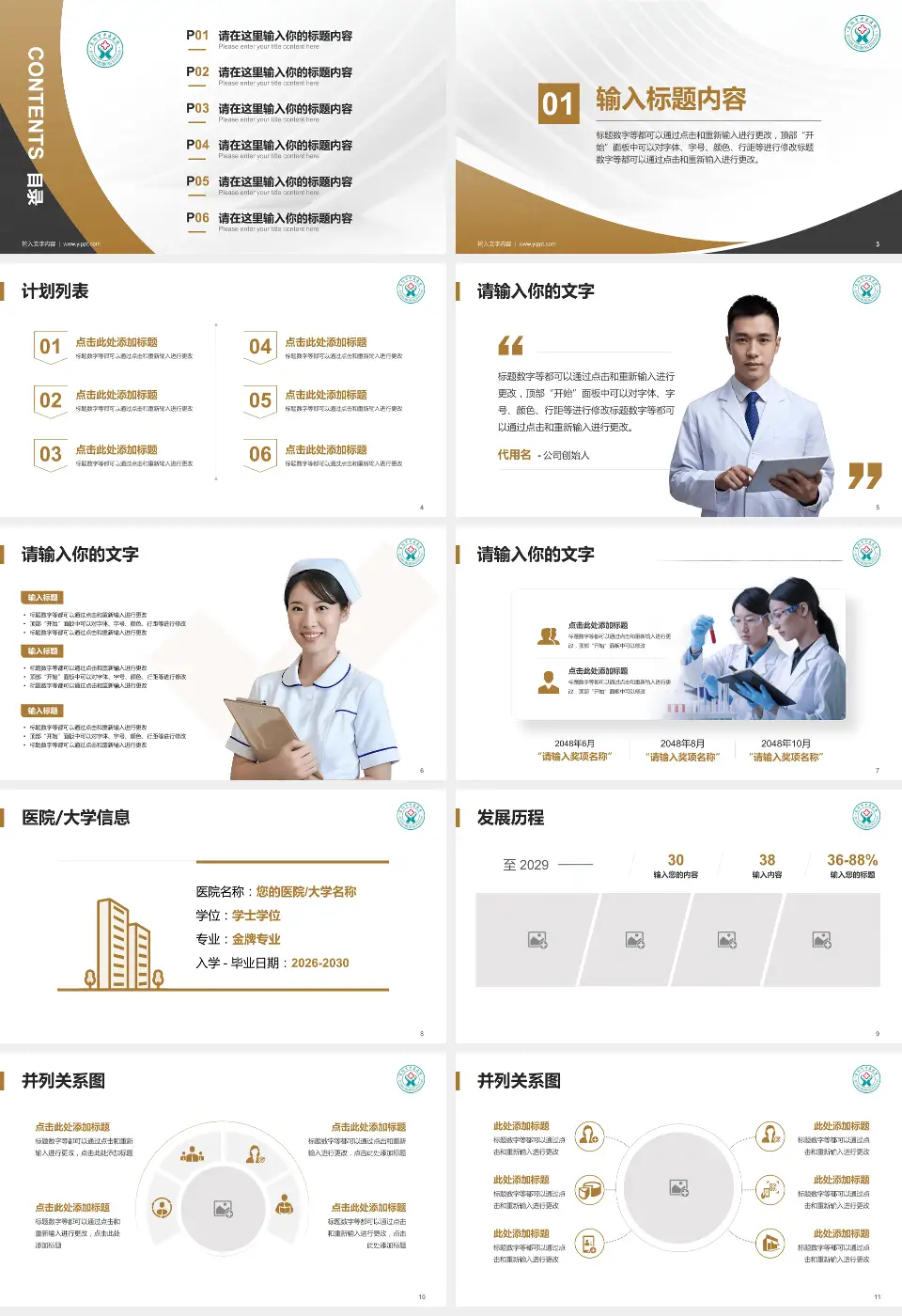 阜阳市中医医院医疗行业比赛专用PPT模板16:9格式幻灯片预览图2