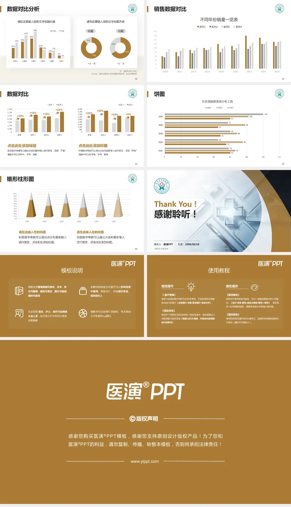 阜阳市中医医院医疗行业比赛专用PPT模板16:9格式幻灯片预览图7