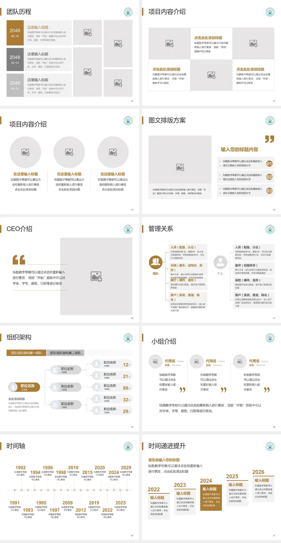 阜阳市中医医院医院管理报告PPT模板4:3格式幻灯片预览图3