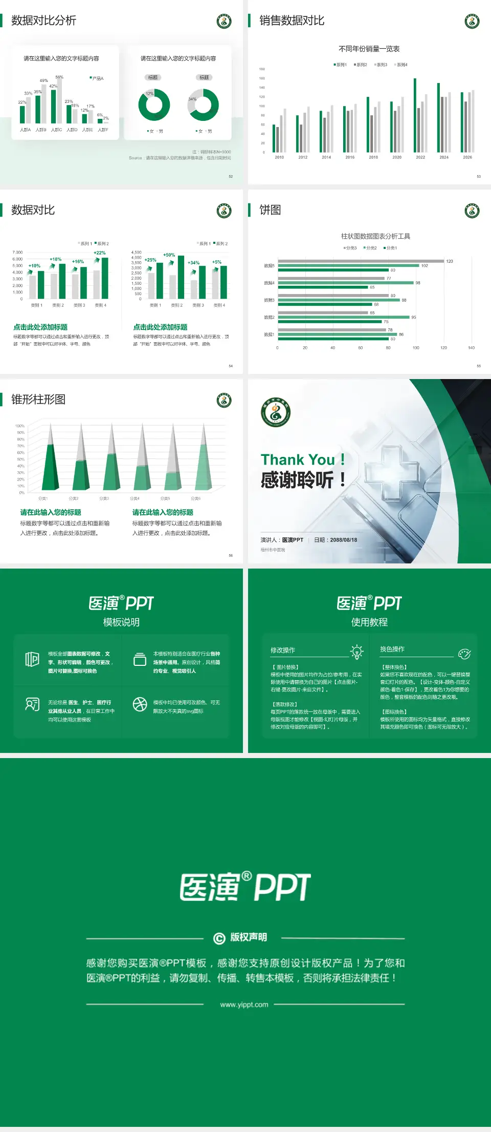 福州市中医院医疗行业比赛专用PPT模板4:3格式幻灯片预览图7
