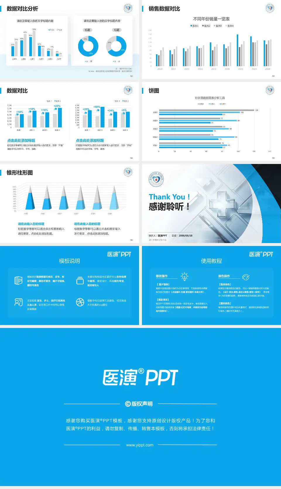 厦门市精神卫生中心医疗行业比赛专用PPT模板16:9格式幻灯片预览图7