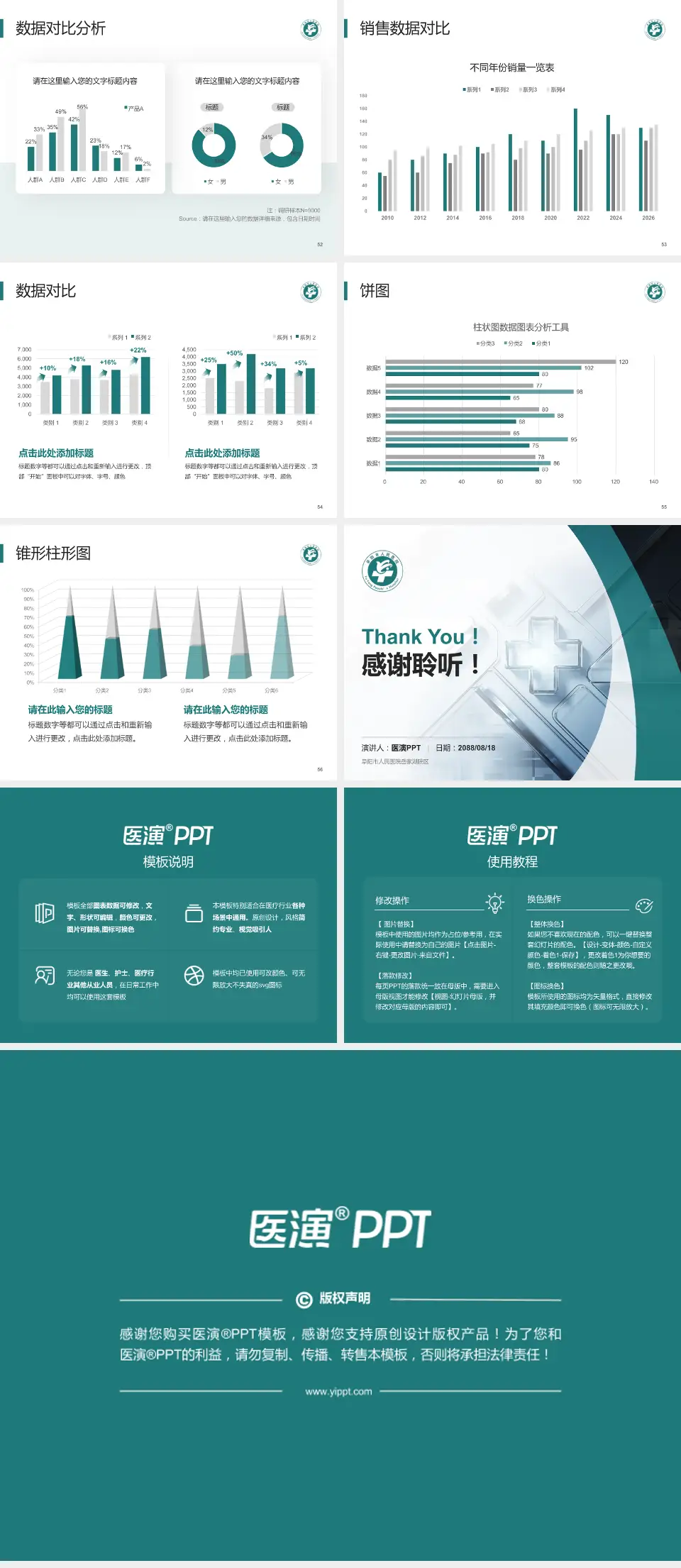 阜阳市人民医院岳家湖院区医疗行业比赛专用PPT模板4:3格式幻灯片预览图7