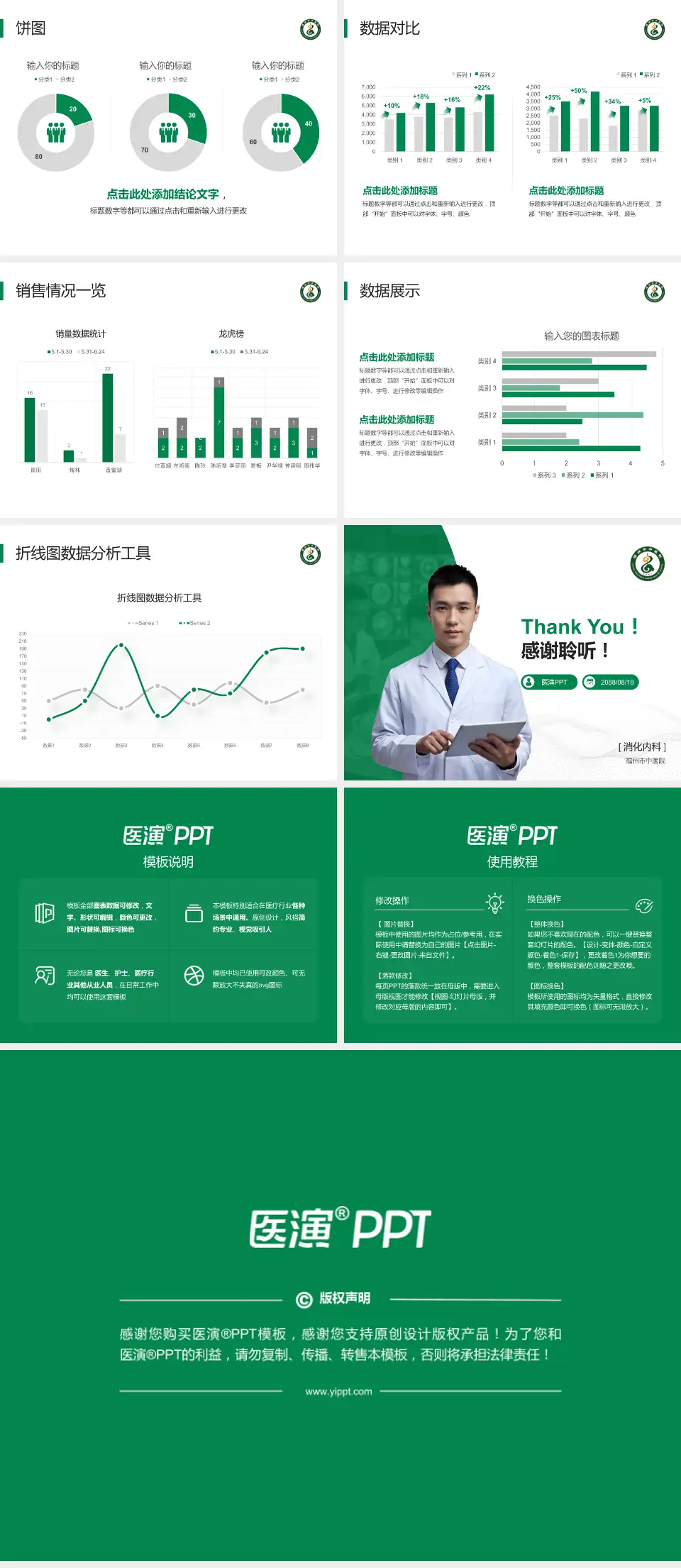 福州市中医院病例分享与讨论PPT模板4:3格式幻灯片预览图4