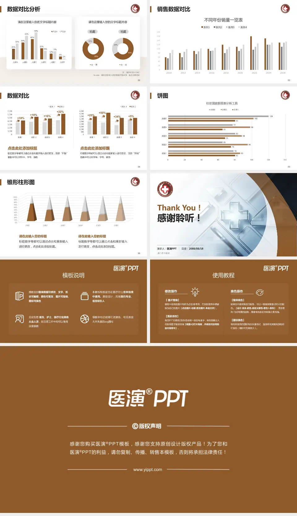 厦门市中医院医疗行业比赛专用PPT模板16:9格式幻灯片预览图7
