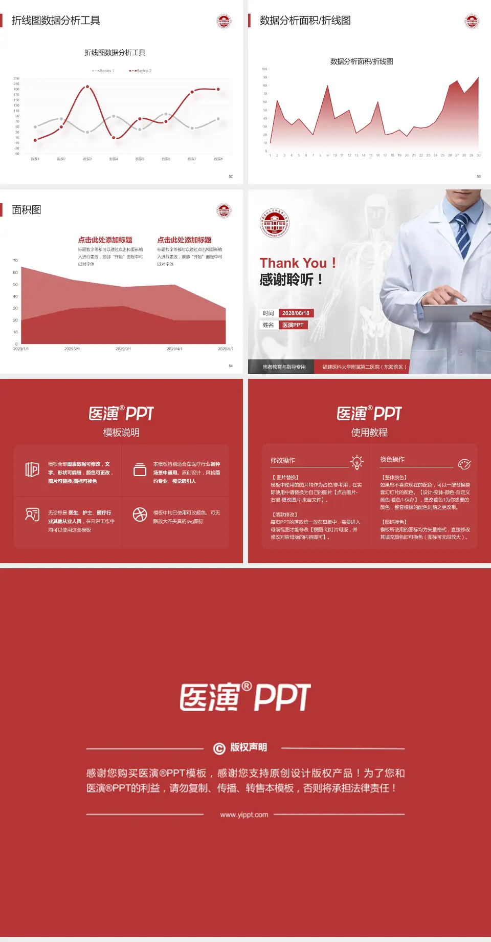 福建医科大学附属第二医院（东海院区）患者教育与指导PPT模板4:3格式幻灯片预览图7