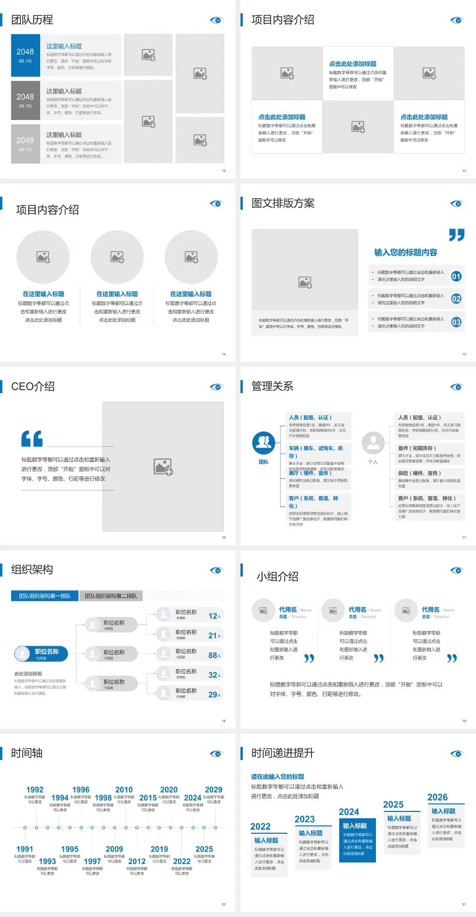 厦门眼科中心医院管理报告PPT模板4:3格式幻灯片预览图3