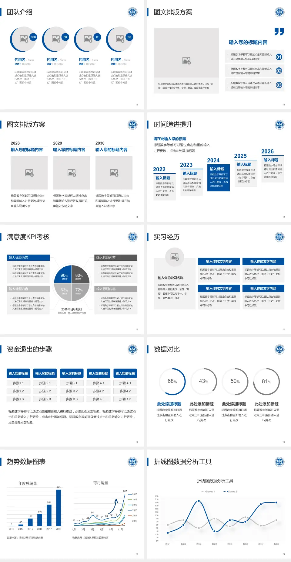 厦门市儿童医院培训与教育PPT模板4:3格式幻灯片预览图3