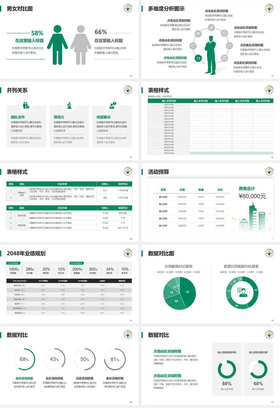 厦门海沧医院财务与预算报告PPT模板16:9格式幻灯片预览图3