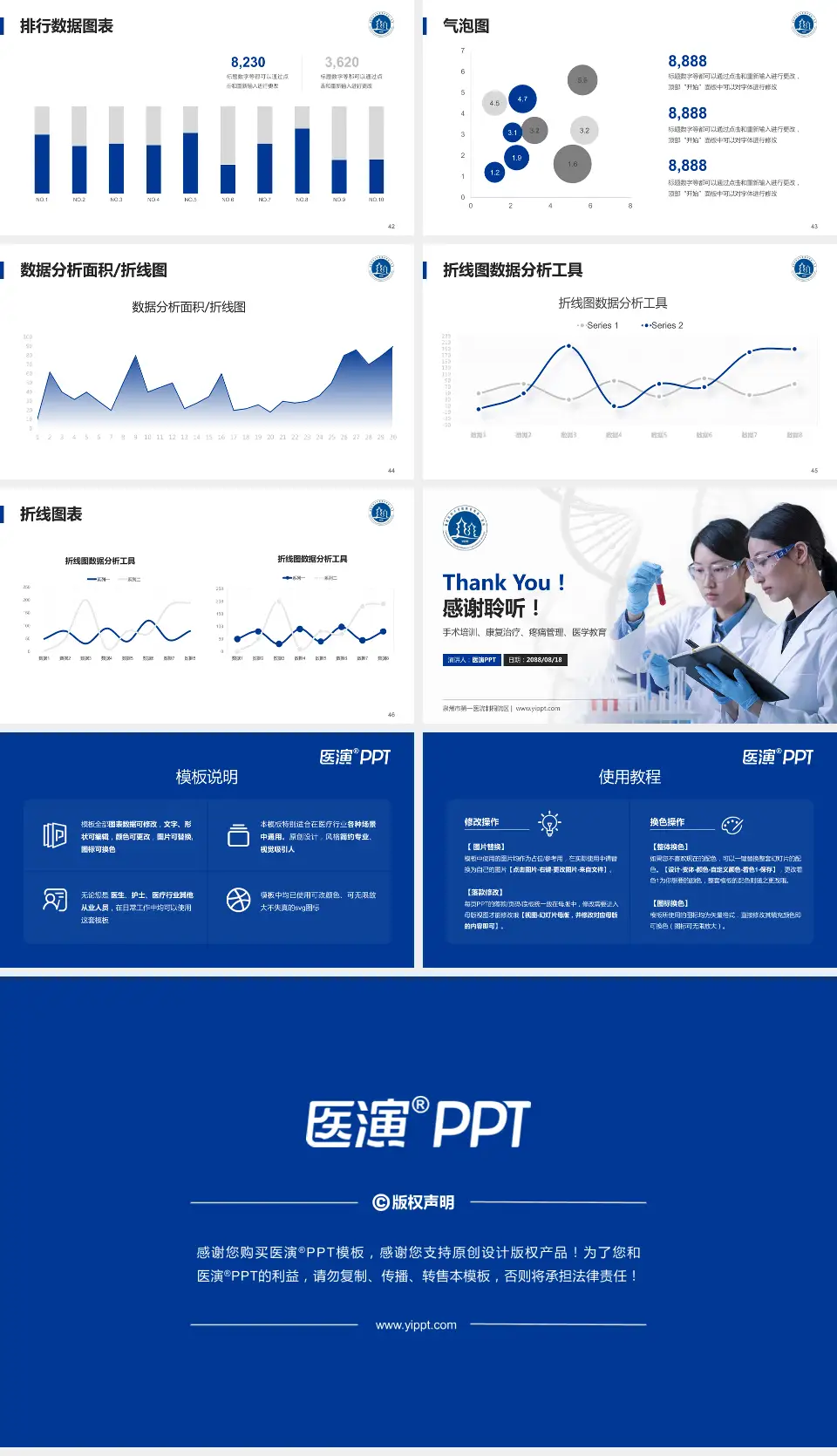 泉州市第一医院刺桐院区科研成果展示PPT模板16:9格式幻灯片预览图6