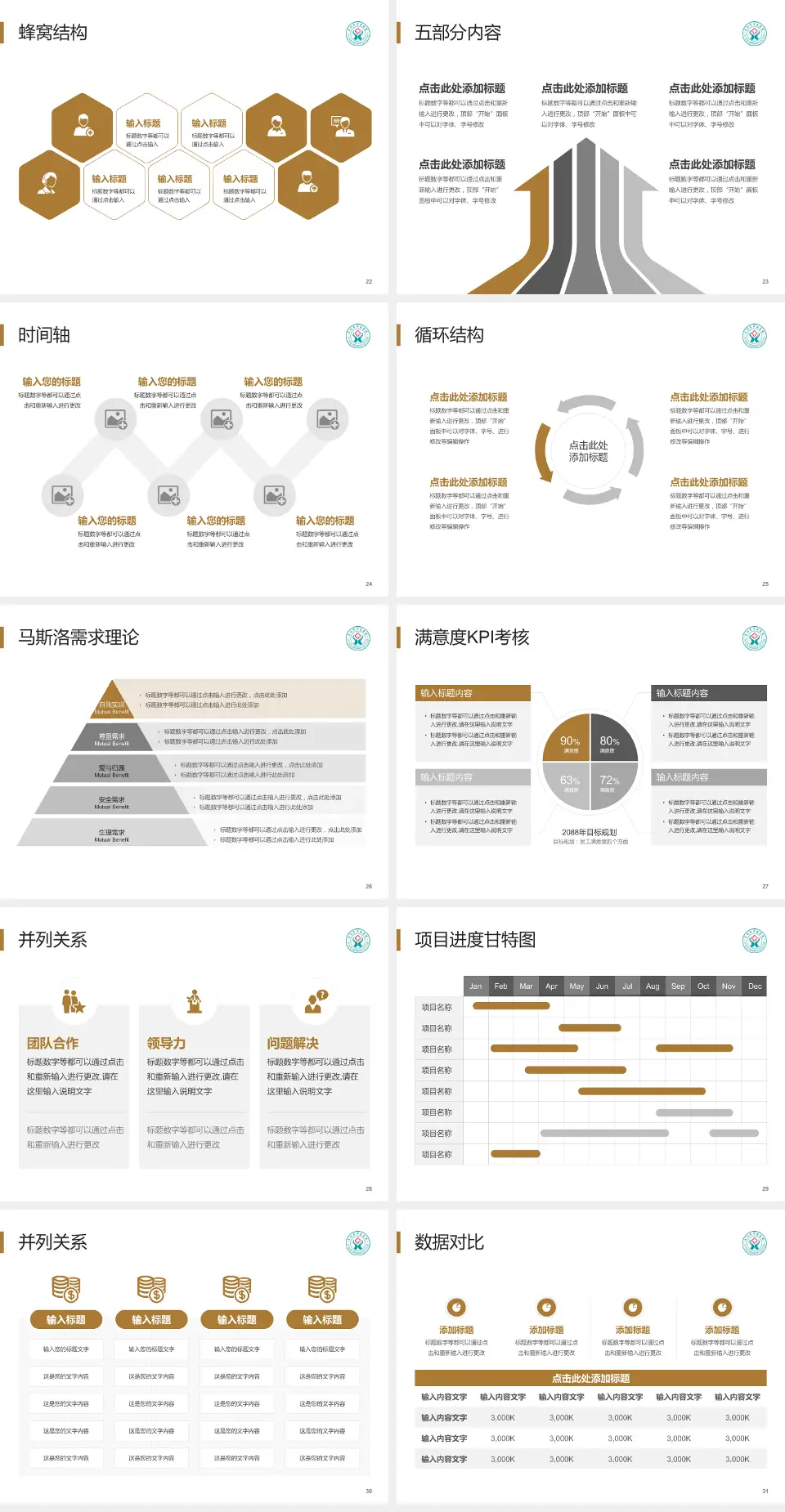 阜阳市中医医院医疗知识普及PPT模板4:3格式幻灯片预览图4