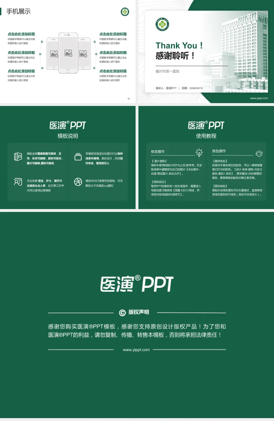 福州市第一医院医院管理报告PPT模板4:3格式幻灯片预览图7