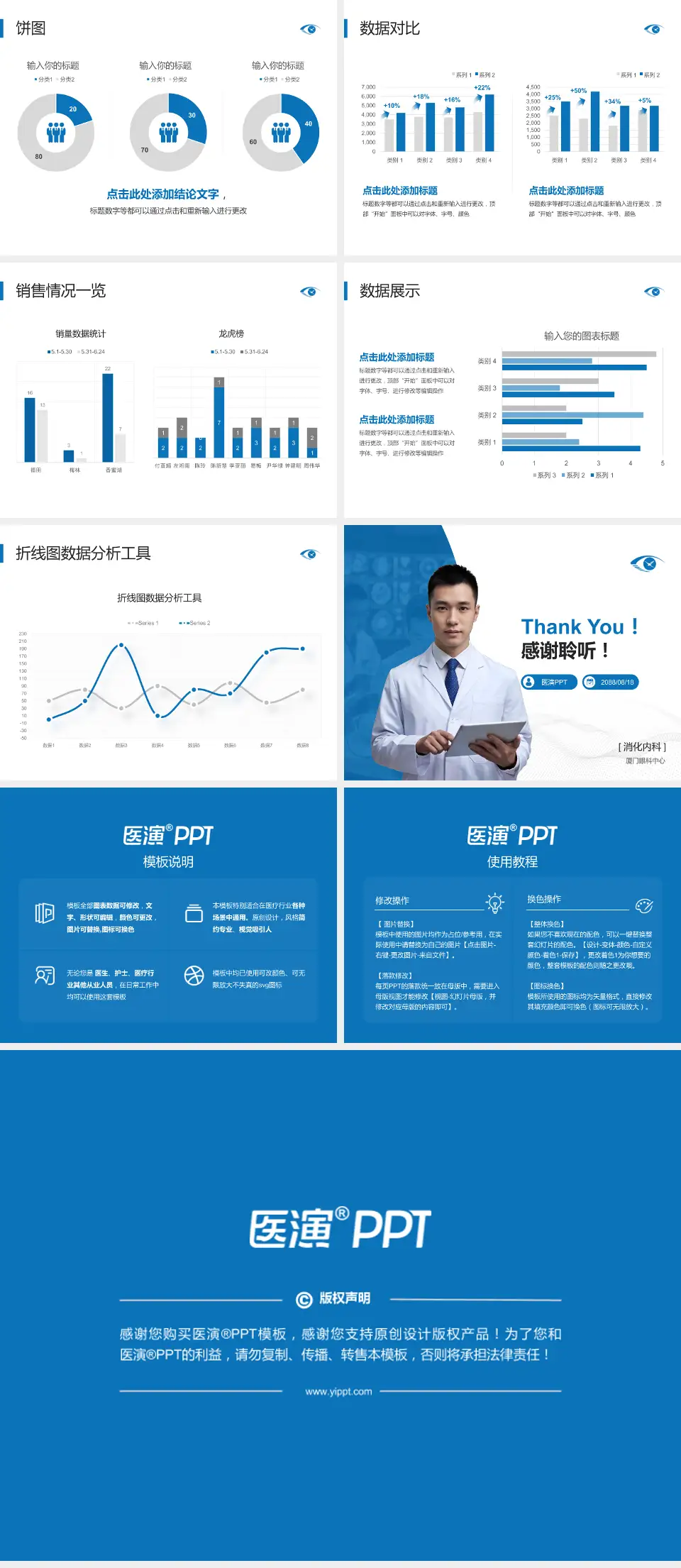 厦门眼科中心病例分享与讨论PPT模板4:3格式幻灯片预览图4
