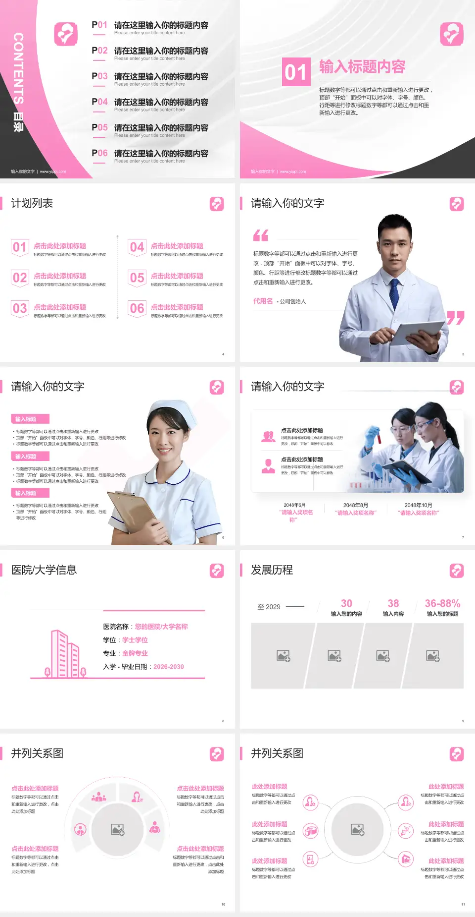 马鞍山市妇幼保健院医疗行业比赛专用PPT模板4:3格式幻灯片预览图2