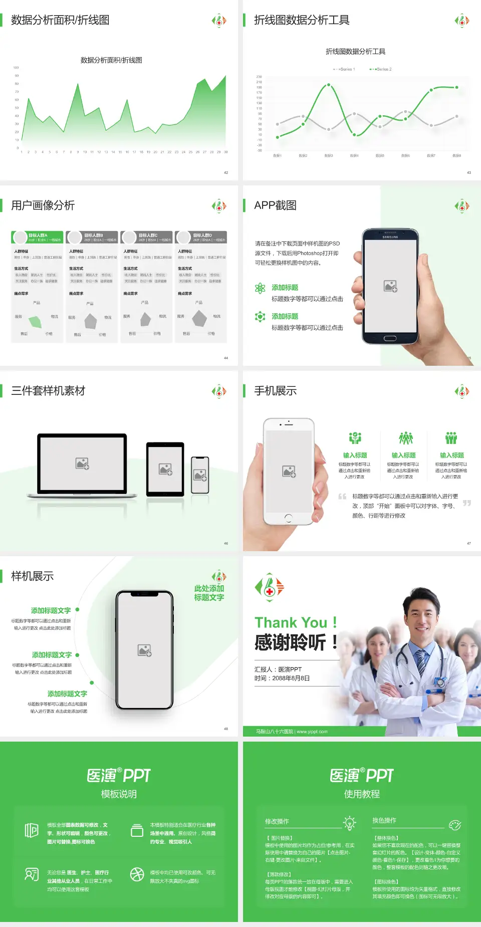 马鞍山八十六医院科室介绍与推广PPT模板4:3格式幻灯片预览图6