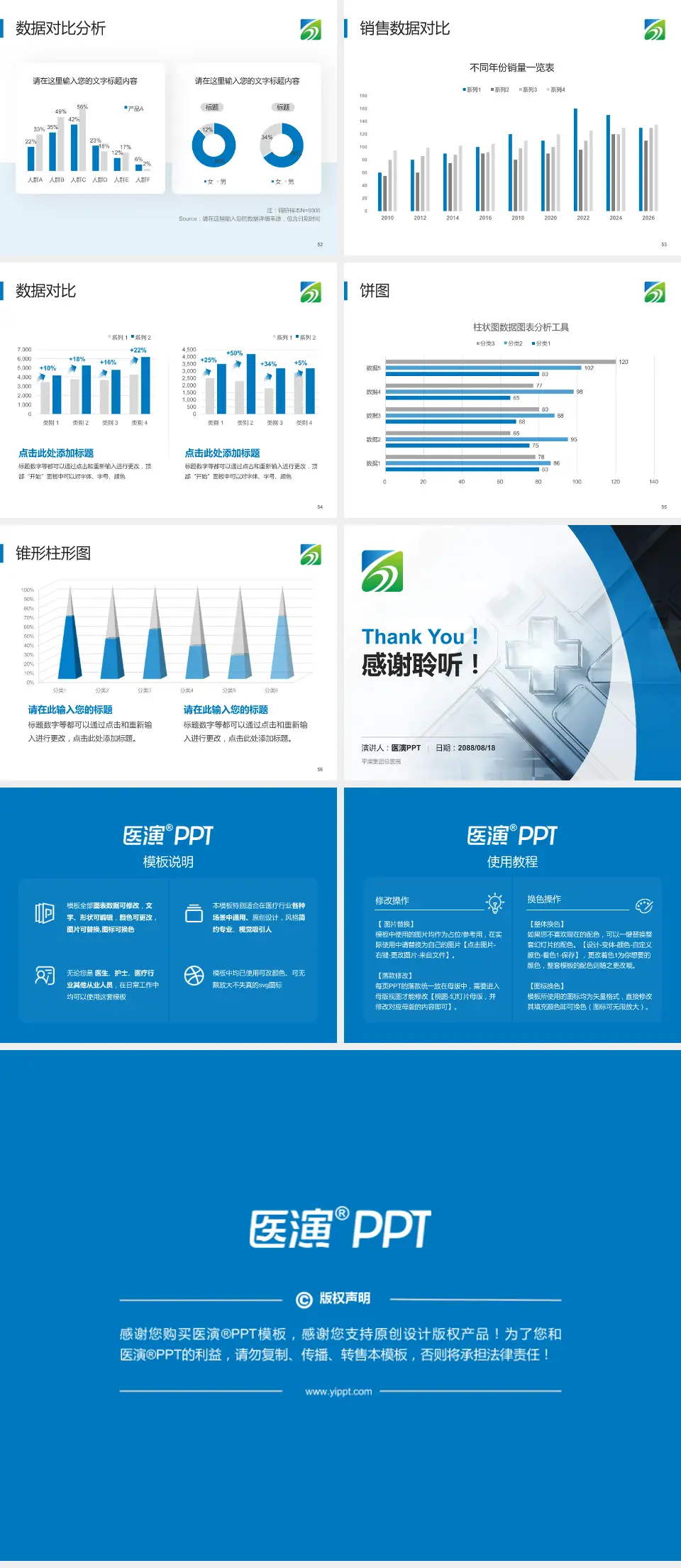 平煤集团总医院医疗行业比赛专用PPT模板4:3格式幻灯片预览图7