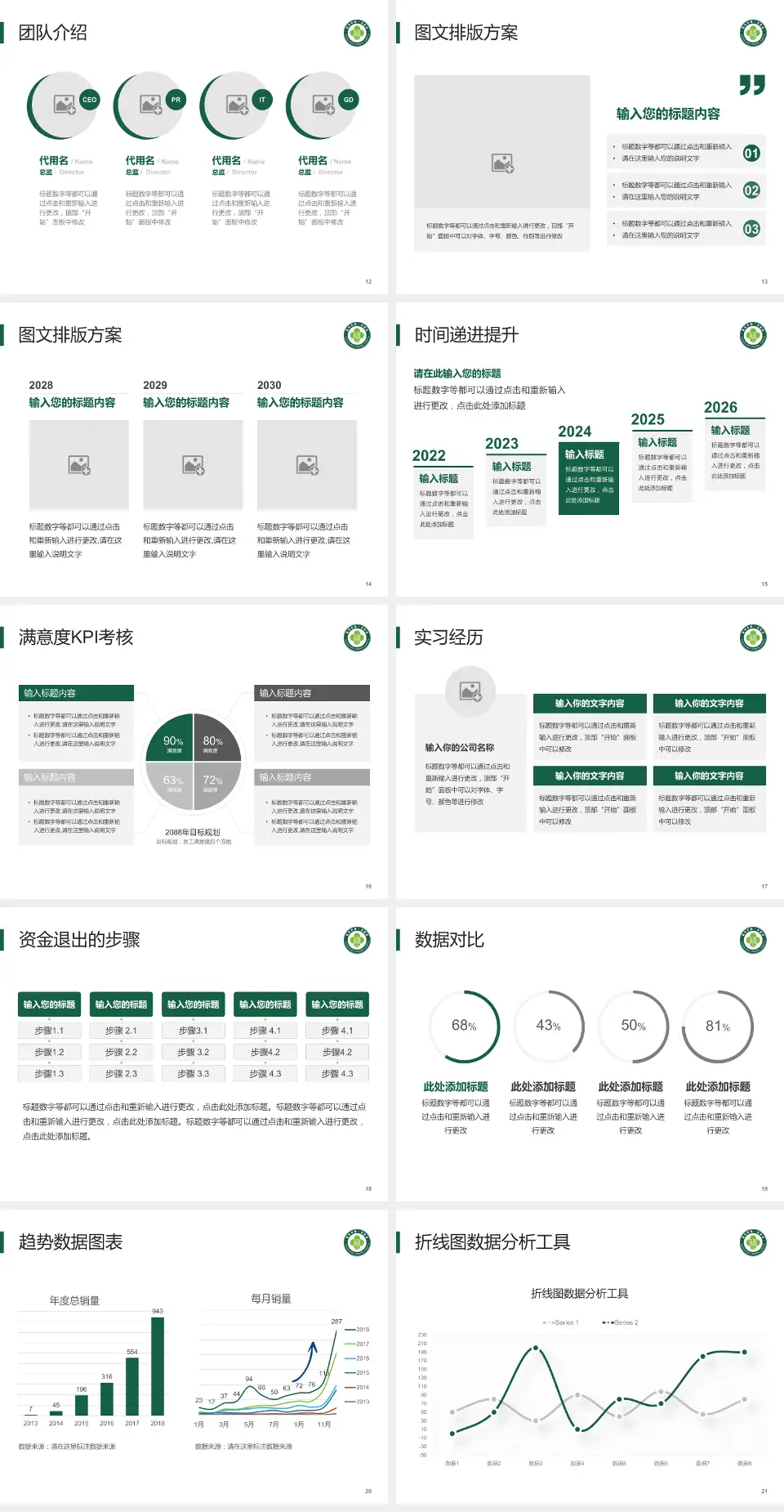 福州市第一医院仓山院区培训与教育PPT模板4:3格式幻灯片预览图3