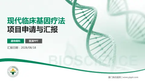 厦门海沧医院项目申请与汇报PPT模板