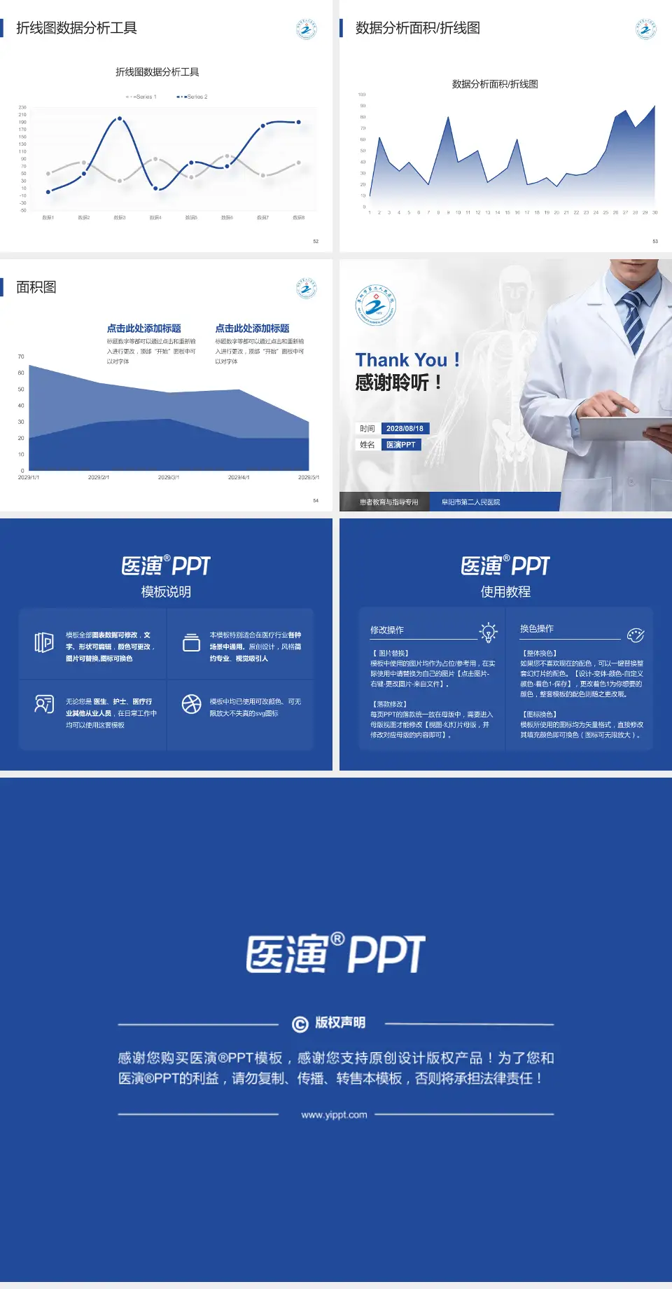 阜阳市第二人民医院患者教育与指导PPT模板4:3格式幻灯片预览图7