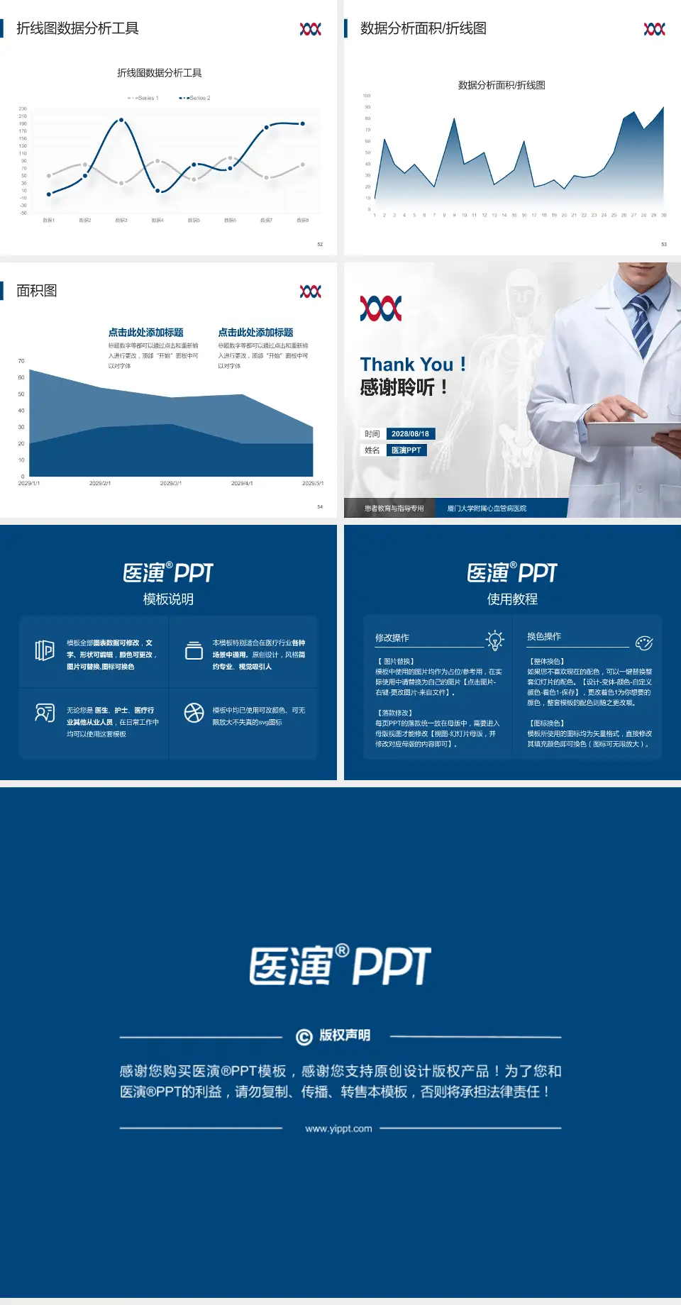 厦门大学附属心血管病医院患者教育与指导PPT模板4:3格式幻灯片预览图7