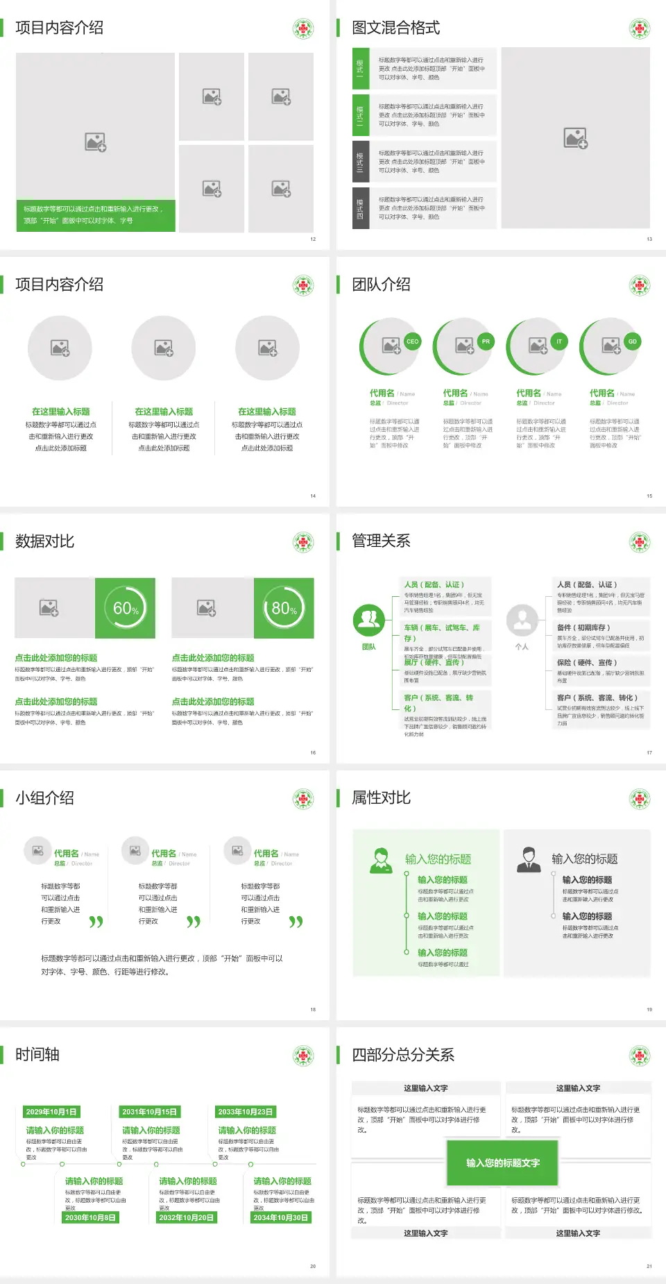 漳州市第三医院科室介绍与推广PPT模板4:3格式幻灯片预览图3