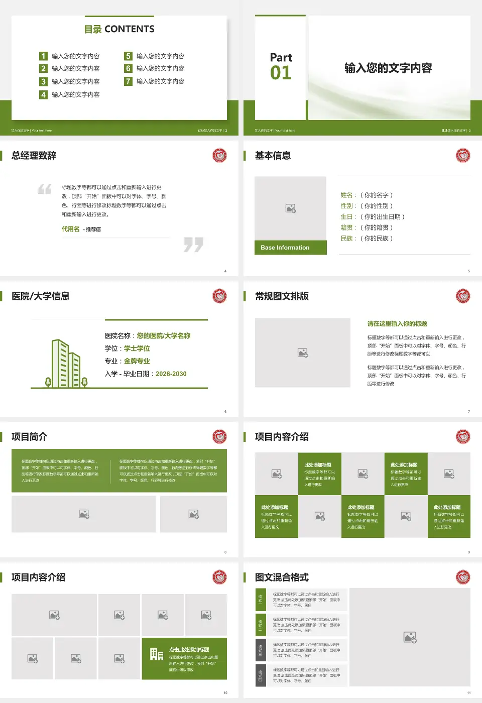 三明市第二医院个人求职应聘简历PPT模板16:9格式幻灯片预览图2