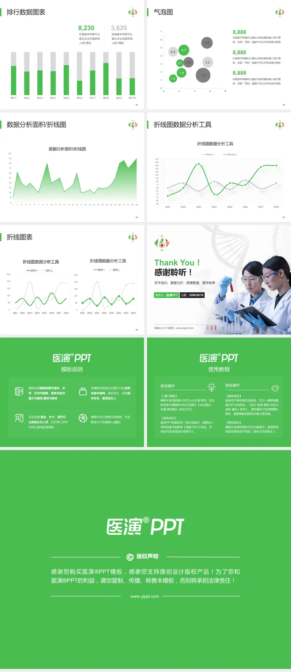马鞍山八十六医院科研成果展示PPT模板4:3格式幻灯片预览图6