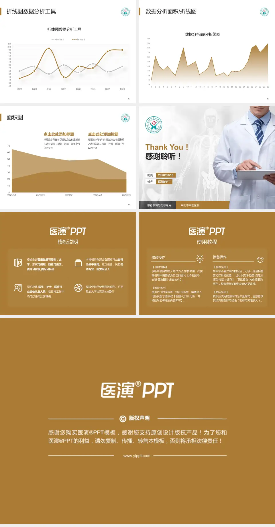 阜阳市中医医院患者教育与指导PPT模板4:3格式幻灯片预览图7