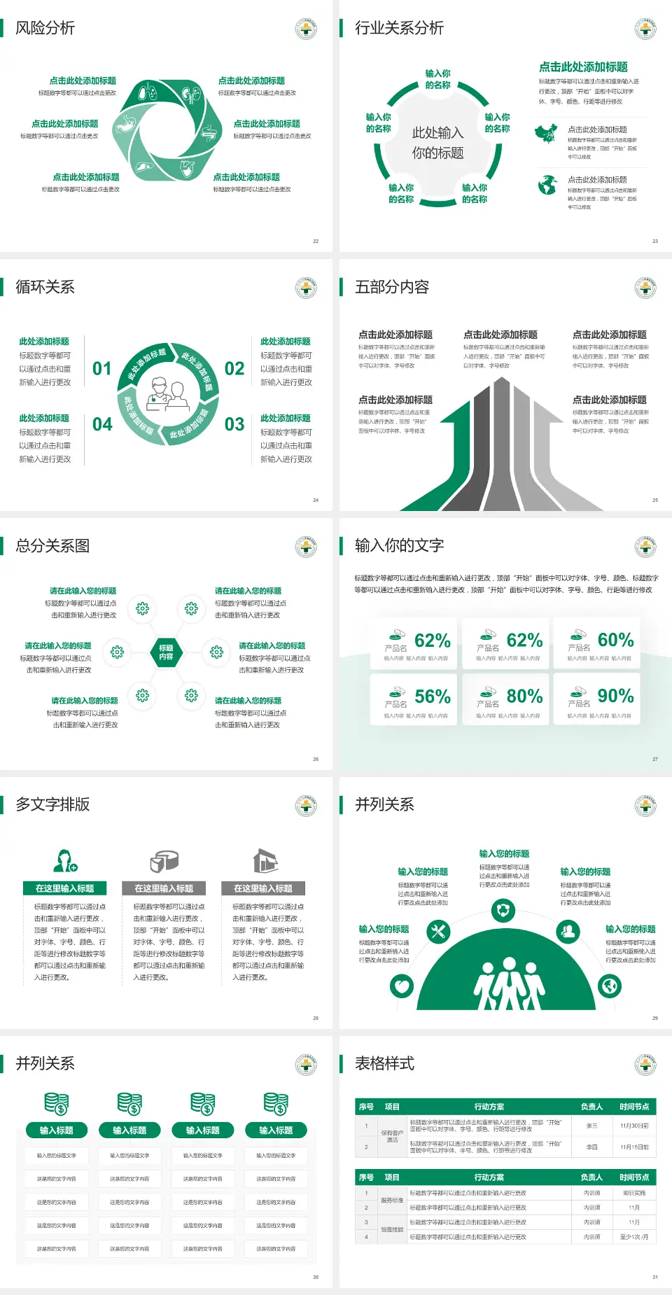 厦门海沧医院科室介绍与推广PPT模板4:3格式幻灯片预览图4