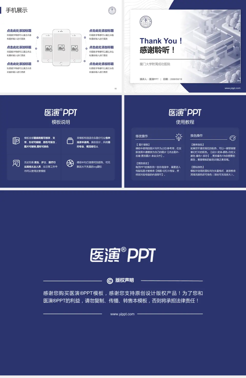 厦门大学附属成功医院医院管理报告PPT模板4:3格式幻灯片预览图7