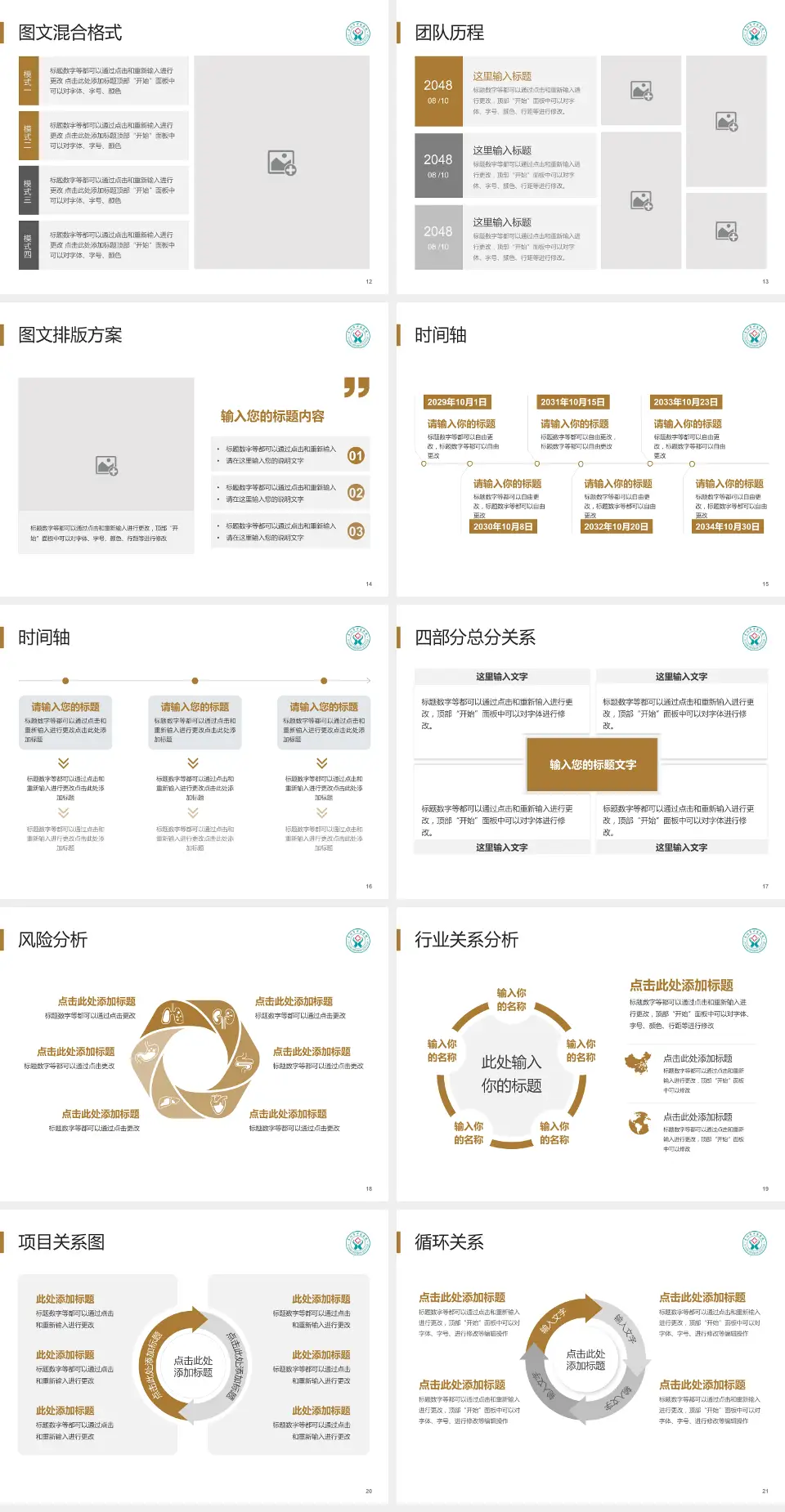 阜阳市中医医院项目申请与汇报PPT模板4:3格式幻灯片预览图3