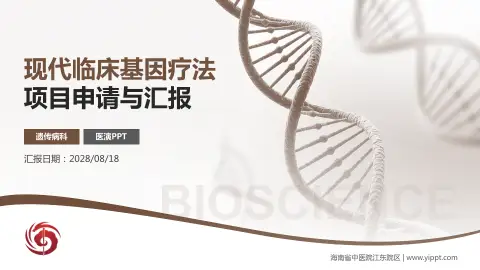 海南省中医院江东院区项目申请与汇报PPT模板