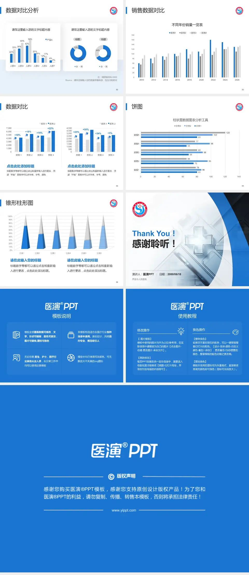 界首市人民医院医疗行业比赛专用PPT模板4:3格式幻灯片预览图7