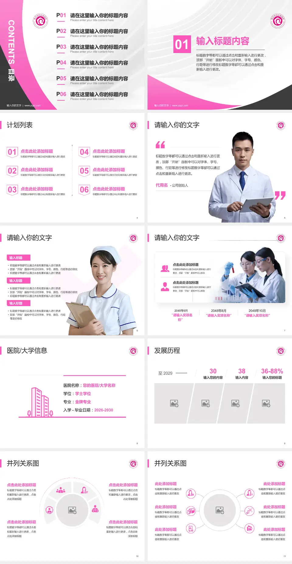 淮北市妇幼保健院医疗行业比赛专用PPT模板4:3格式幻灯片预览图2