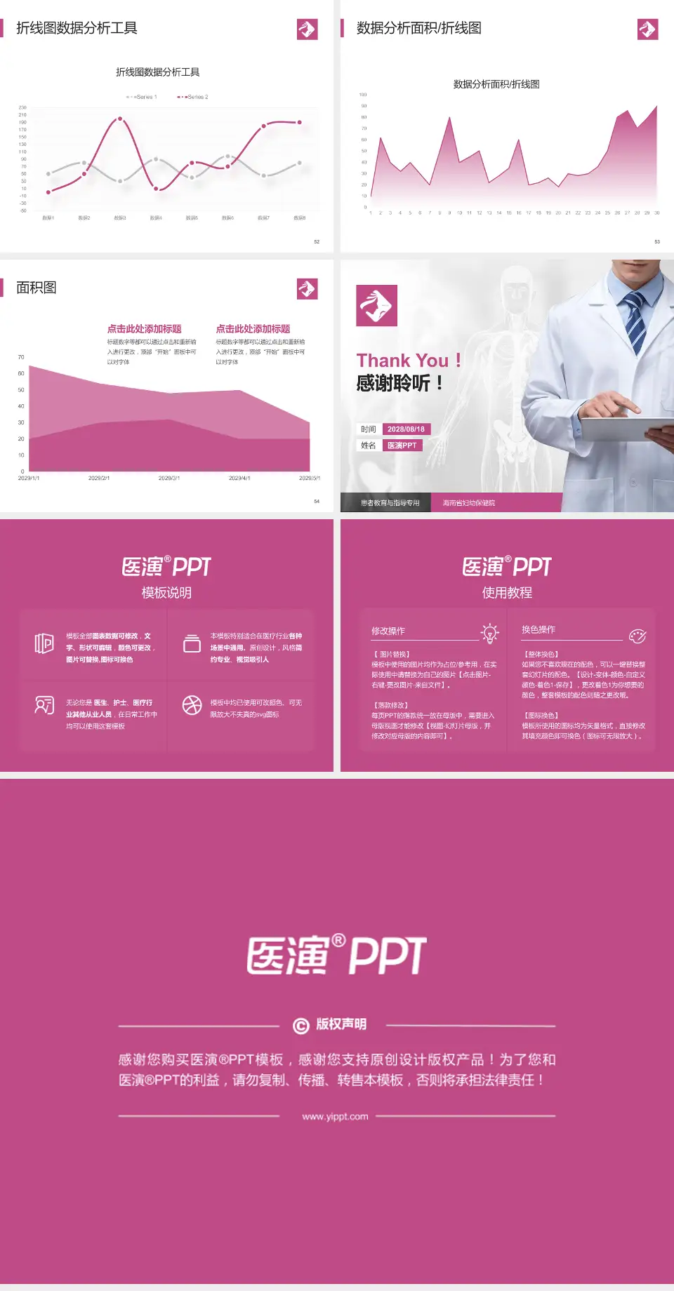 海南省妇幼保健院患者教育与指导PPT模板4:3格式幻灯片预览图7