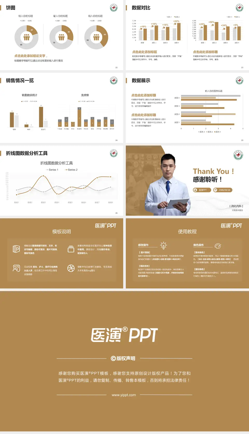 太和县中医院病例分享与讨论PPT模板16:9格式幻灯片预览图4