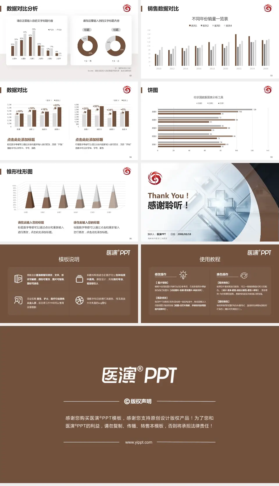 海南省中医院江东院区医疗行业比赛专用PPT模板16:9格式幻灯片预览图7