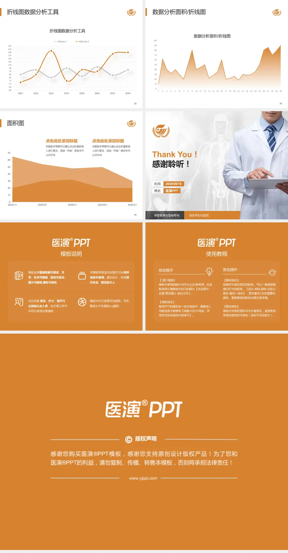 安庆市石化医院患者教育与指导PPT模板4:3格式幻灯片预览图7