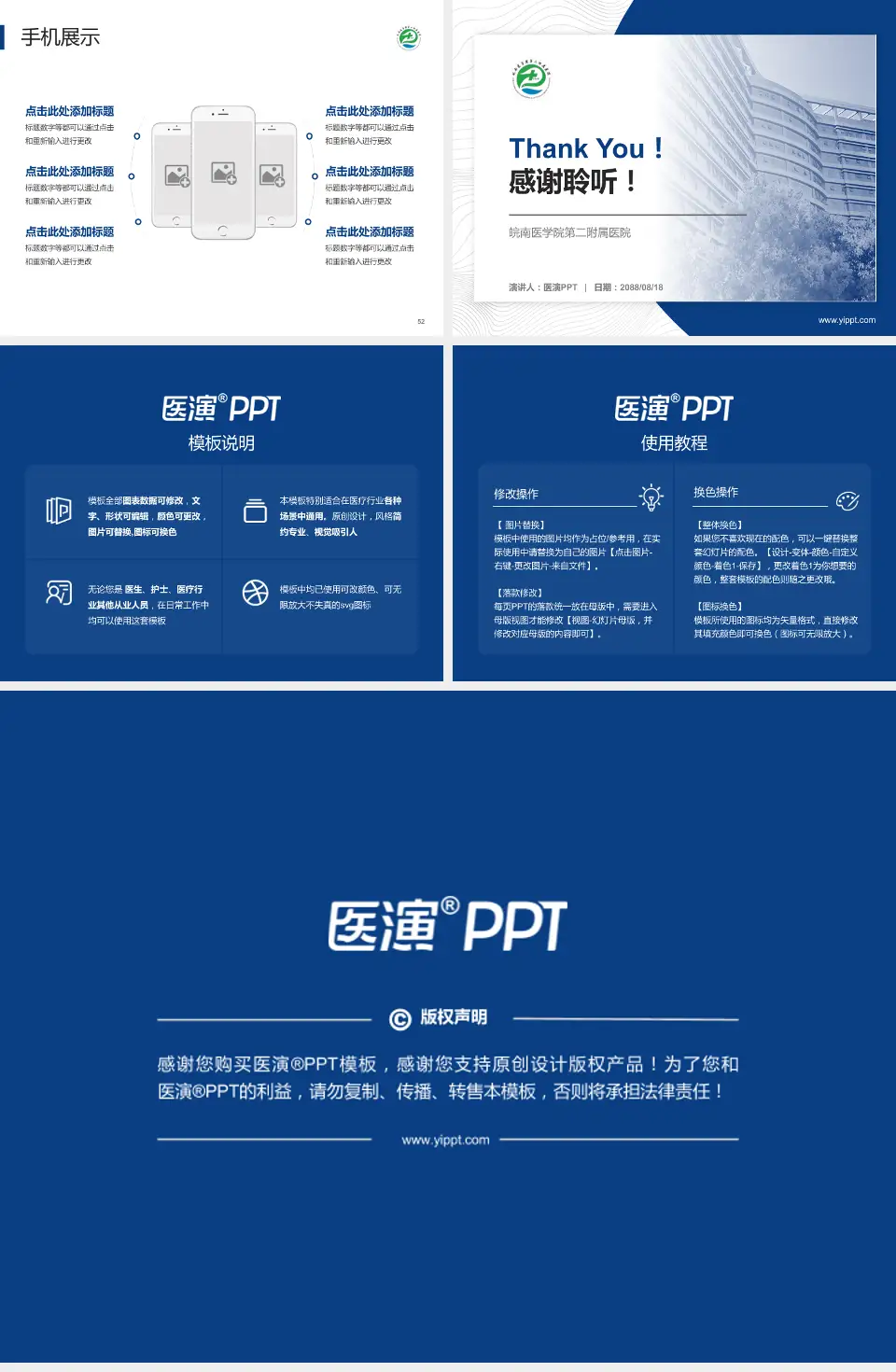 皖南医学院第二附属医院医院管理报告PPT模板4:3格式幻灯片预览图7