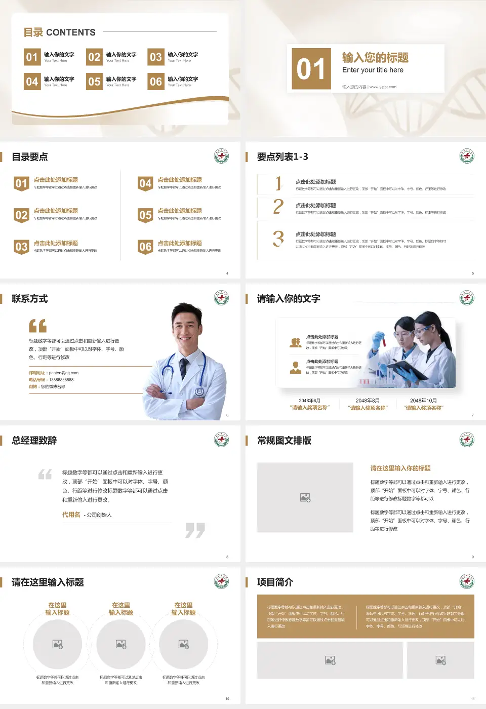 太和县中医院项目申请与汇报PPT模板16:9格式幻灯片预览图2