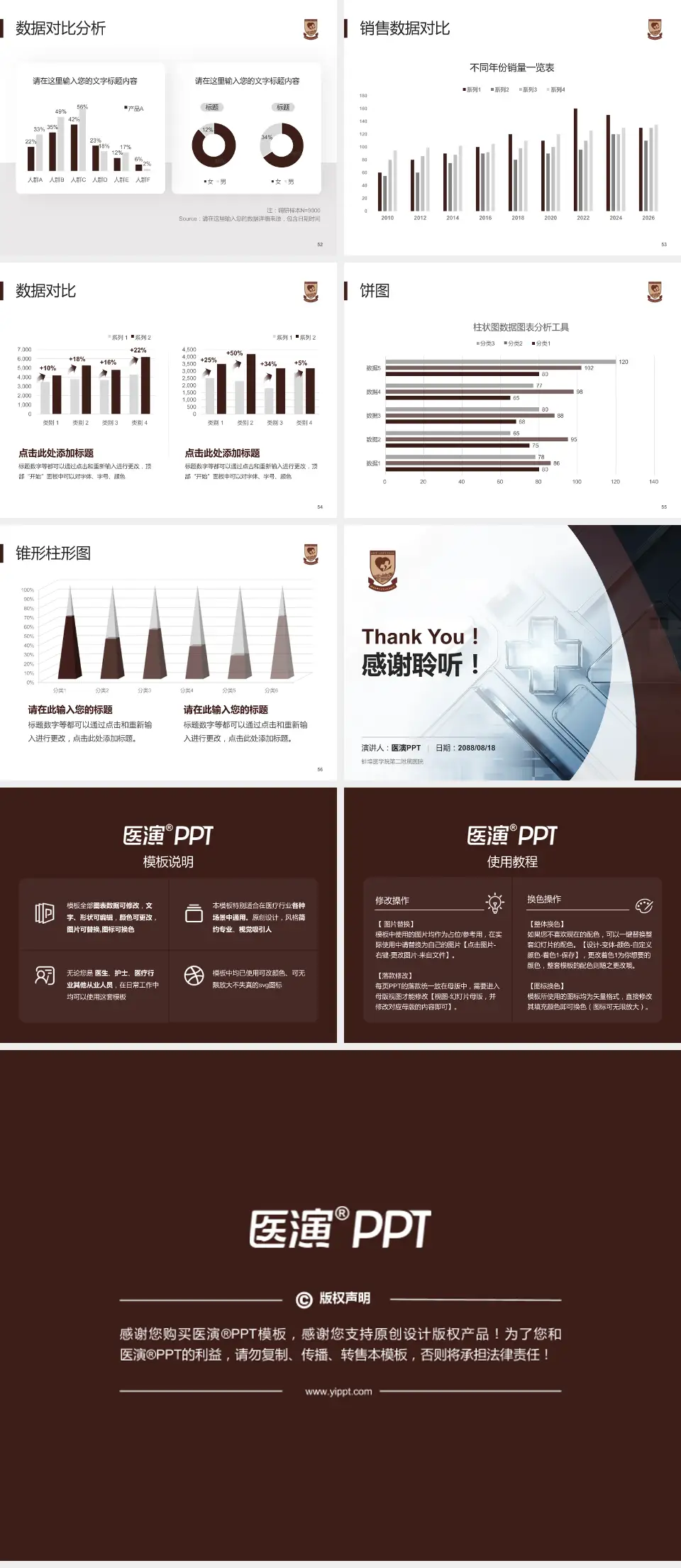 蚌埠医学院第二附属医院医疗行业比赛专用PPT模板4:3格式幻灯片预览图7