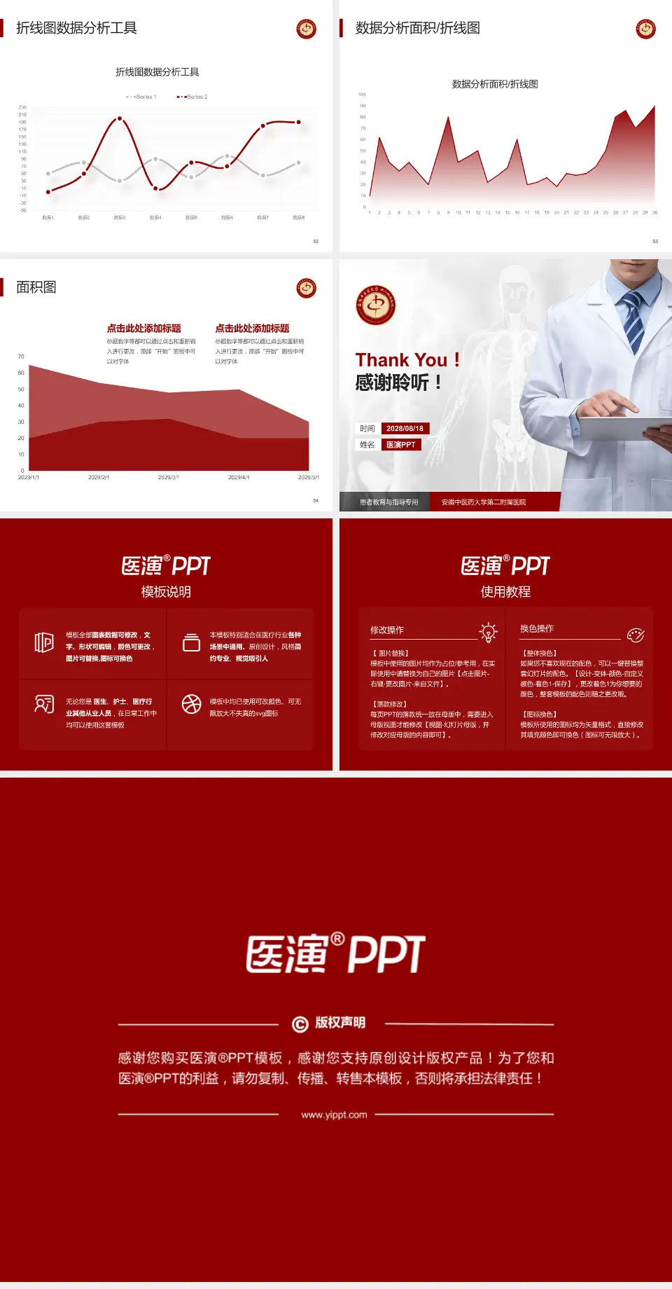 安徽中医药大学第二附属医院患者教育与指导PPT模板4:3格式幻灯片预览图7