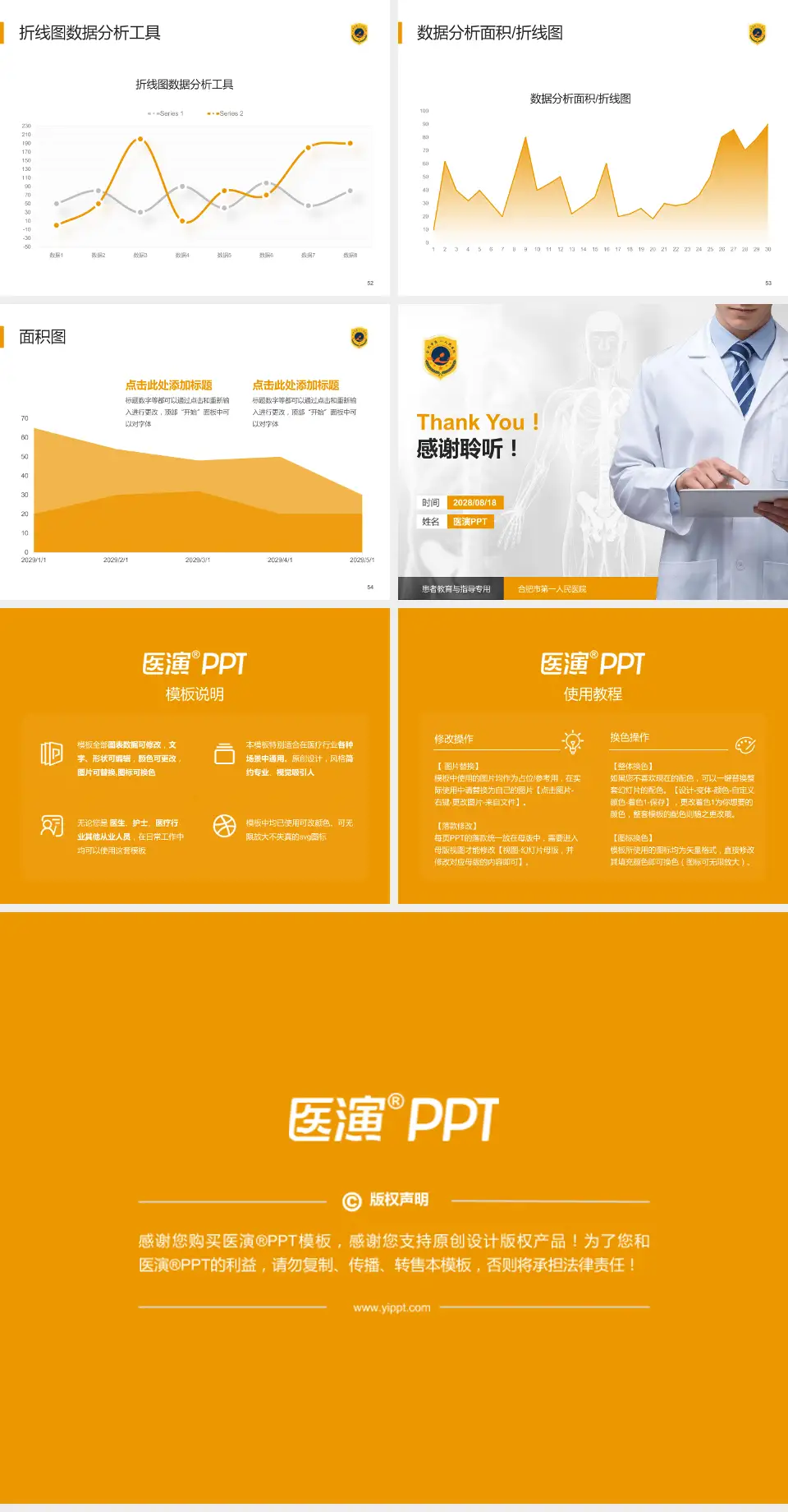 合肥市第一人民医院患者教育与指导PPT模板4:3格式幻灯片预览图7